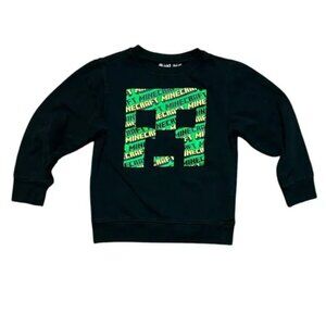 MAD Engine Minecraft creeper kid's sweatshirt.  Size M